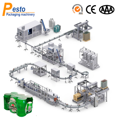 Bir Otomatis Can Filler and Seamer untuk kaleng aluminium