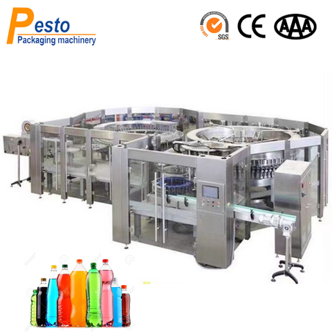 Jalur produksi minuman ringan untuk botol hewan peliharaan 18000bph